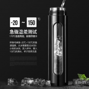 UMETRE 尤米 玻璃水杯 绅士黑 320ml  券后9.9元