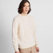 双11预告：UNIQLO 优衣库 419198 男装羊仔毛圆领针织衫