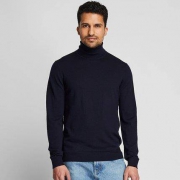 UNIQLO 优衣库 419192 男装 精纺美利奴翻领针织衫(长袖)