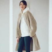 11日0点、双11预告：UNIQLO优衣库420714女装仿羊羔绒摇粒绒无领大衣