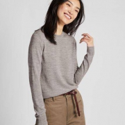 27日0点：UNIQLO优衣库418668女士精纺美利奴圆领针织衫