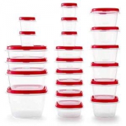 Rubbermaid Easy Find 透气塑料盖食品保鲜盒 不含BPA 42件套