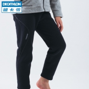 双11预告：DECATHLON 迪卡侬 TRIBORD 儿童抓绒裤 (黑色) 39.9元包邮