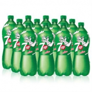 限地区、PLUS会员： 7UP 七喜 柠檬味 汽水碳酸饮料 1L*12瓶 *2件