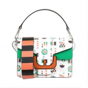 27日0点 【19新款】COCCINELLE AMBRINE PILLS PRINT系列女士胶囊印花单肩 斜挎包
