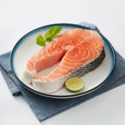 美威 智利轮切三文鱼排 (400g 2-3片)*4件+100g*2件+冷冻芙蓉蟹爪 250g/10枚