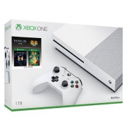 14点开始： Microsoft 微软 Xbox One S 1TB 家用游戏机 光环:士官长合集+雷曼传奇 套装