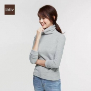 lativ 诚衣 43460 女士两翻领摇粒绒打底衫