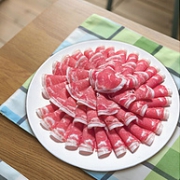 火锅必备食材：BAKOU 宁夏精选 羔羊肉卷 500g