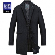 罗蒙 DY18HF12712 男士中长款毛呢大衣