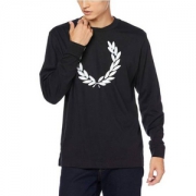 码全，Fred Perry 佛莱德·派瑞 男士纯棉长袖T恤M6511