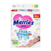花王 MERRIES 婴儿纸尿裤 S号 S82片（4kg-8kg）