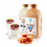蒙古特产 兰格格 草原酪酸奶2斤+炭烧熟酸奶 2斤