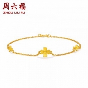 ZLF 周六福 AC071151 足金花瓣手链 1.84g