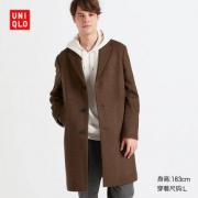 27日0点：UNIQLO 优衣库 420920 男士羊毛混纺长大衣