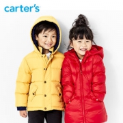 美国 卡特 Carters 加绒衬里 女童轻薄连帽羽绒服