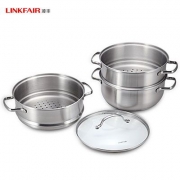 LINKFAIR 凌丰 蒸宝系列 LFDZG-ZB26SC 不锈钢3层蒸锅 26cm 148元包邮（需用券）