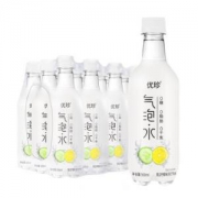 优珍 苏打水汽水饮料气泡水无糖含气 青瓜柠檬味  500ml*15瓶*4件