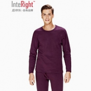 京选尚品XINTERIGHT 男士 圆领全棉保暖内衣 酒红色