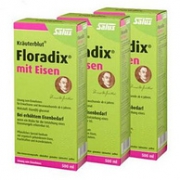 吸收率高达98%！Salus Floradix mit Eisen 铁元 补铁补气补血营养液 500mlx3瓶