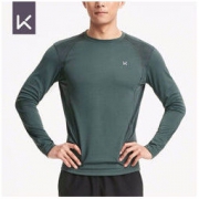 Keep男子速干抗紫外线跑步长袖T恤运动吸汗服(K191SS-168) 青苔绿 XL