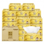 20日10点： 清风抽纸原木纯品金装3层140抽24包中规格面纸巾餐巾纸卫生纸整箱 *2件