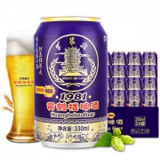 黄鹤楼 醇厚型啤酒 10度 330ml*24听