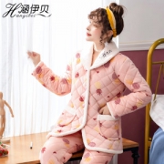 涵伊贝 三层加厚夹棉睡衣 家居服