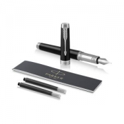 PARKER 派克 Premier首席系列 钢笔 F尖 纯黑丽雅白夹