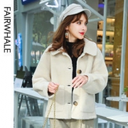 大额神券：Mark Fairwhale 马克华菲 2019新款学院风短款毛呢大衣