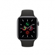 Apple 苹果 Watch Series 5 智能手表 (GPS、深空灰色铝金属表壳、黑色运动型表带、44毫米)
