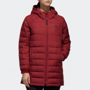 双11预告：adidas 阿迪达斯 DM1957 户外中长款连帽羽绒服 389元