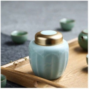 京造 龙泉青瓷茶叶罐 450ML