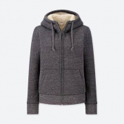 UNIQLO 优衣库 418238 女装 仿羊羔绒连帽运动开衫