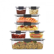 Rubbermaid 塑料保鲜盒14件套 不含BPA 防漏食品盒 透明