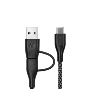 L-CUBIC 酷比客 Type-C to Type-C/USB-A 二合一编织数据线 1米 5.9元包邮