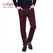InteRight 7485646 男士灯芯绒修身直筒休闲裤