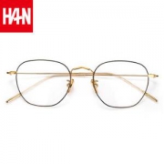 HAN汉纯钛近视眼镜框架41040+1.56非球面防蓝光镜片