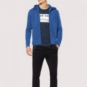 HUGO BOSS 雨果博斯 男款拉链连帽卫衣外套 XL码