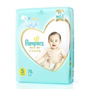 88VIP：Pampers 帮宝适 一级系列 婴儿纸尿裤 S76片 *5件 403.7元包邮（合80.7元/件）