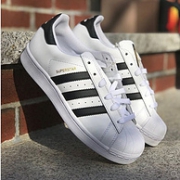 27日1点：经典金标款，Adidas SUPERSTAR 三叶草男女贝壳头 C77154