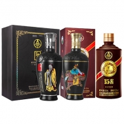 五粮液 文武圣酒52度 639ml*2瓶+53度酱香白酒 500ml 618元包邮（需用券）