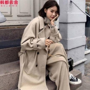 韩都衣舍 NF11700 女士中长款毛呢大衣