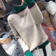 恒源祥 加厚慵懒风范高领针织衫 毛衣