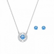 超值套装：SWAROVSKI 施华洛世奇 SPARKLING DANCE ROUND 5480485 项链耳钉套装