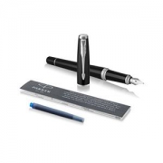 PARKER 派克 都市金边黑色墨水笔套装 Pen with gift box Medium nib 深蓝色