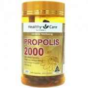 澳洲进口 Healthy Care 高浓度 天然黑蜂胶软胶囊 200粒