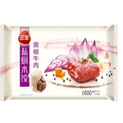 限地区：三全 私厨水饺黑椒牛肉速冻饺子600g（54只）