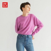 UNIQLO 优衣库 418679 女装羊仔毛圆领针织衫
