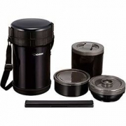 ZOJIRUSHI 象印 SL-XE20-AD 不锈钢保温便当盒 黑色 2L
